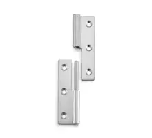 Paumelle RVS hoogte 64mm rechts, breedte 36mm (uitgeslagen)