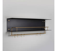 Hanger Shelf/Black/Brass