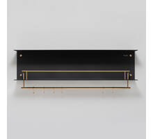 Hanger Shelf/Black/Brass