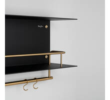 Hanger Shelf/Black/Brass