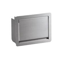 Afvaldoorlaat 218x164mm RVS met softclose deksel, verticaal