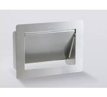Afvaldoorlaat 218x164mm RVS met softclose deksel, verticaal