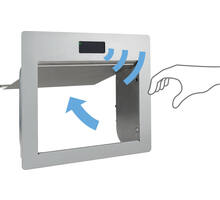 Afvaldoorlaat RVS met sensor contactloos openen 310x220x395