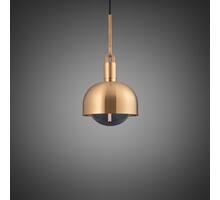 Forked Pendant/Brass/Medium Brass Shade/Medium Smoked