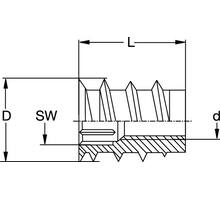 Rampabus SKD M5/10x12mm met rand verzinkt, VE=100