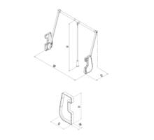 Garderobelift 850-1150mm draagkracht 15 kilogram, antraciet