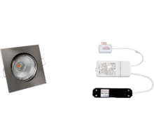 2x Vierk. RVS- Look+2x powerled 7W+2x verl+driver