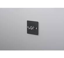 EU 1G Double Toggle Switch/w/out B+P Logo/Black