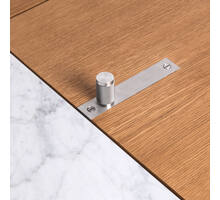 The Popstar Bar/Natural Oak/Steel/White Marble/Black
