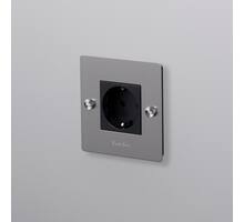 EU 1G Socket/Schuko Type F/w/ B+P Logo/Steel