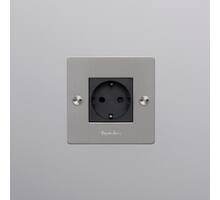 EU 1G Socket/Schuko Type F/w/ B+P Logo/Steel