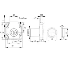 Oplegslot 850 sluiting KA E03, vernikkeld, cilinder vast