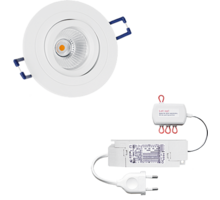 2x rond wit+2x powerled+2x verl+driver