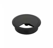 Kabeldoorvoer klep met veer 80mm kunststof zwart