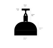 Forked Ceiling/Brass/Large Brass Shade