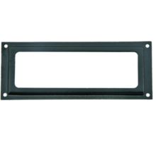 Etiketraam zwart gelakt, buitenmaat 69x35mm, etiket 52x22mm