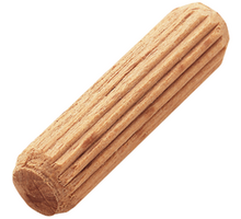 Houten duvels 8x30mm beukenhout geribbeld, DIN 68150