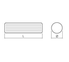Houten duvels 8x30mm beukenhout geribbeld, DIN 68150