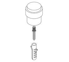 Deurstop Vloermontage ø30x40mm zwart