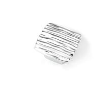 Knop ROUGH nikkel gesatineerd 42x42mm