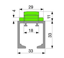 Spaceship POCKET bovenrail, aluminium