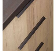 Greep mat zwart, h.o.h. 128mm, totale lengte 200mm