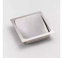 Afvaldoorlaat 220x220mm RVS mat met soft close deksel