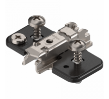 Kruismontageplaat 3mm verdikt, met plug 11,5mm Onyx