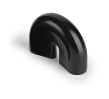 Knop CIRCLE mat zwart 40x11x28mm, hartmaat 32mm
