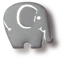 Knop nylon GRIJZE OLIFANT-vorm 44x41mm