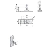RFID slot CAPTURA, sluitdeel v/schuifdeur of lade VE=25 st
