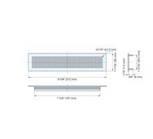 Luchtrooster aluminium mat zwart 210x36mm