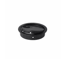 Kabeldoorvoer 60mm met borstel, zwart,  diepte 13mm