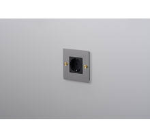 EU 1G Socket/Schuko Type F/w/out B+P Logo/Steel