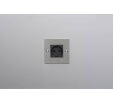 EU 1G Socket/Schuko Type F/w/out B+P Logo/Steel