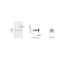 Contraplaat met schroef voor 3mm gat, kruiskop, plaat 10mm