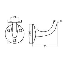 Leuninghouder 75 hol 