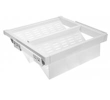 Schoenenrek, uittrekbaar metal 800 mm SOFT-CLOSE, Wit