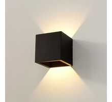Wandlamp Vigo Up/down zwart IP54