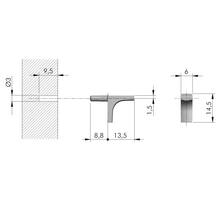 Plankdrager K Line, stift 3mm
