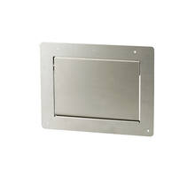 Afvaldoorlaat, montage aan de BINNENKANT 308x234mm RVS,