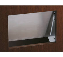 Afvaldoorlaat, montage aan de BINNENKANT 308x234mm RVS,