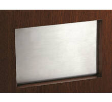 Afvaldoorlaat, montage aan de BINNENKANT 308x234mm RVS,