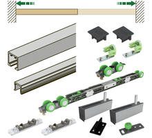 Spaceship 80 W Minimal set compleet met rail, deur 100cm