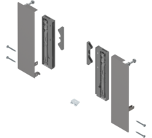 Fronthouder R9+L Merivobox binnenlade hoogte E indiumgrijs