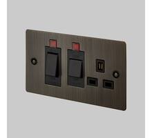 Cooker Control Unit w/ Neon - Smoke - Black Interior