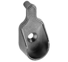 Roedehouder vernikkeld, met 2 duvels 5mm, voor roede 30x15mm