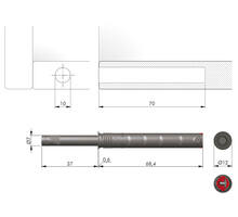 K Push Tech, lang, STRONG, buffer, slag 37mm