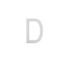 Huisletter D 100mm RVS geborsteld