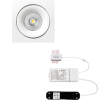 2xCádiz Vierk. wit+2x PowerLED 7W+2x verl+driver+wieland